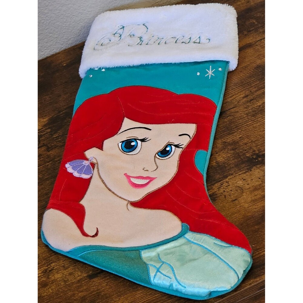 Princess Ariel Red & Teal Holiday Stocking